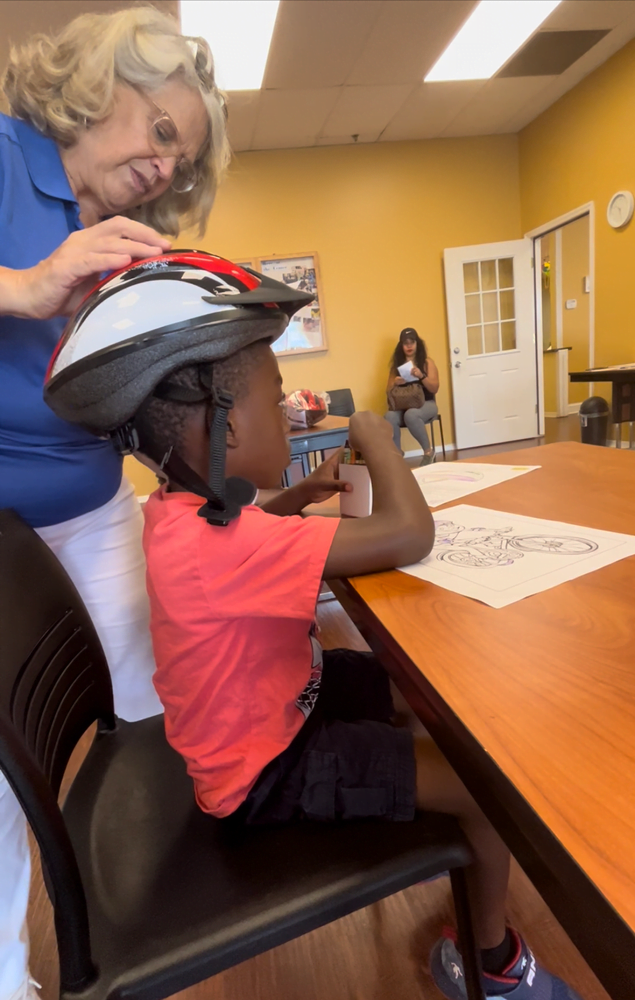 Learning how to properly fit a helmet