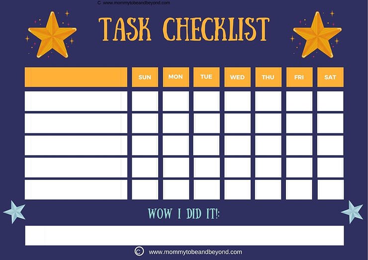 Free chore chart download for kids 