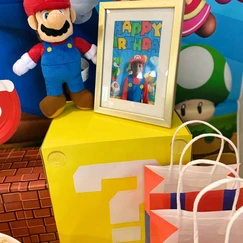 Decor for Mario themed party 