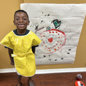 Painting with music at the Children's Board