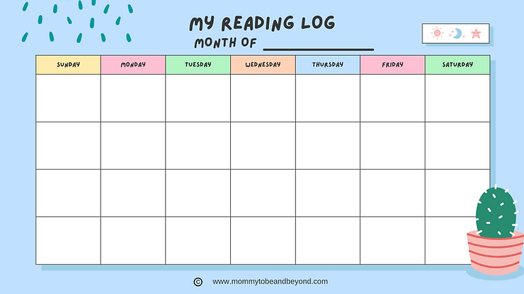 Free reading log tracker.