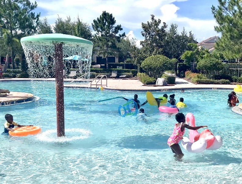 kids at pool party 